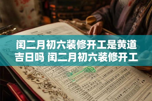 闰二月初六装修开工是黄道吉日吗 闰二月初六装修开工是黄道吉日吗为什么