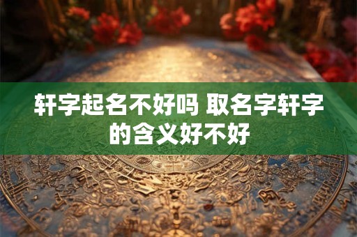 轩字起名不好吗 取名字轩字的含义好不好