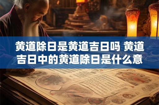 黄道除日是黄道吉日吗 黄道吉日中的黄道除日是什么意思
