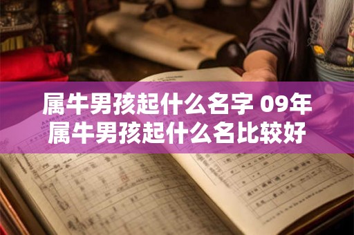 属牛男孩起什么名字 09年属牛男孩起什么名比较好