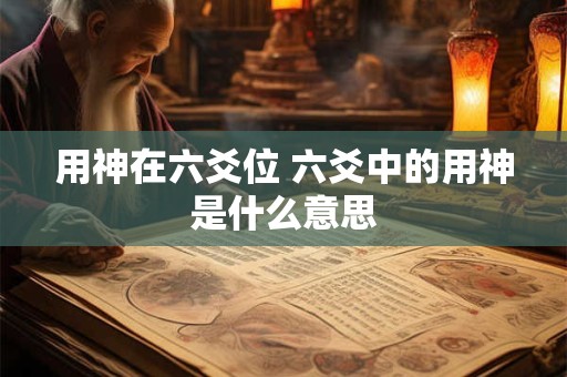 用神在六爻位 六爻中的用神是什么意思