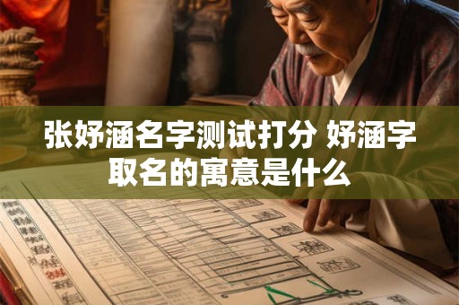 张妤涵名字测试打分 妤涵字取名的寓意是什么 张妤涵名字测试打分 妤涵字取名的寓意是什么
