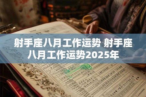 射手座八月工作运势 射手座八月工作运势2025年