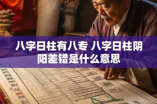 八字日柱有八专 八字日柱阴阳差错是什么意思