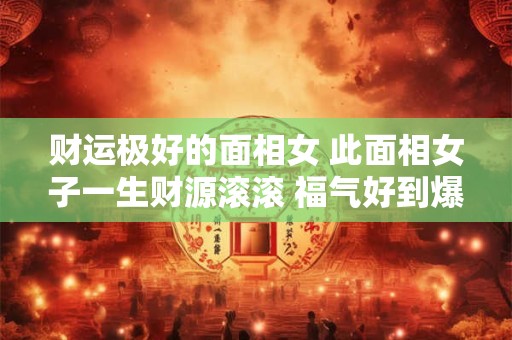 财运极好的面相女 此面相女子一生财源滚滚 福气好到爆 十足的旺夫命