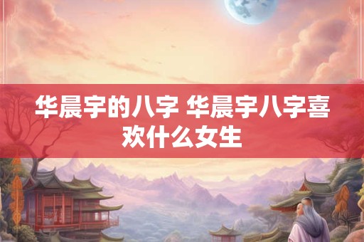 华晨宇的八字 华晨宇八字喜欢什么女生