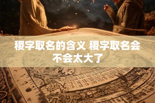稷字取名的含义 稷字取名会不会太大了