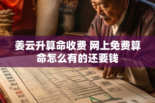 姜云升算命收费 网上免费算命怎么有的还要钱