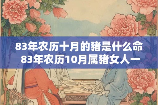 83年农历十月的猪是什么命 83年农历10月属猪女人一生命运
