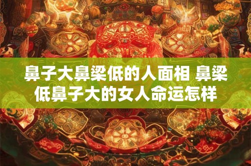 鼻子大鼻梁低的人面相 鼻梁低鼻子大的女人命运怎样