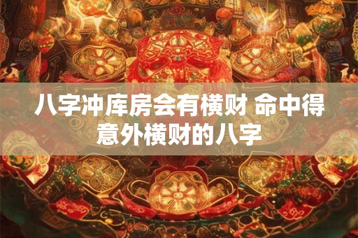 八字冲库房会有横财 命中得意外横财的八字