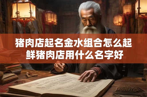猪肉店起名金水组合怎么起 鲜猪肉店用什么名字好