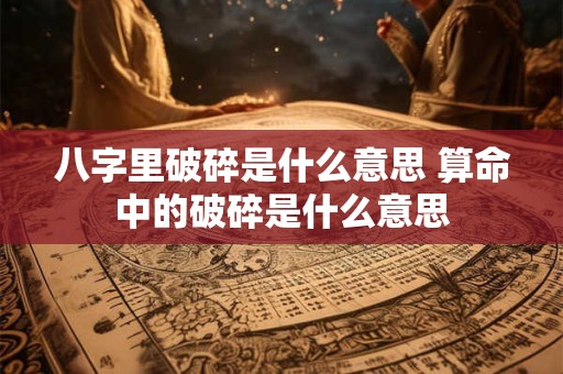 八字里破碎是什么意思 算命中的破碎是什么意思