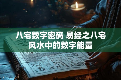 八宅数字密码 易经之八宅风水中的数字能量