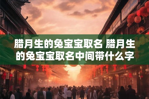 腊月生的兔宝宝取名 腊月生的兔宝宝取名中间带什么字好
