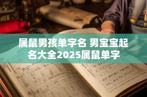 属鼠男孩单字名 男宝宝起名大全2025属鼠单字