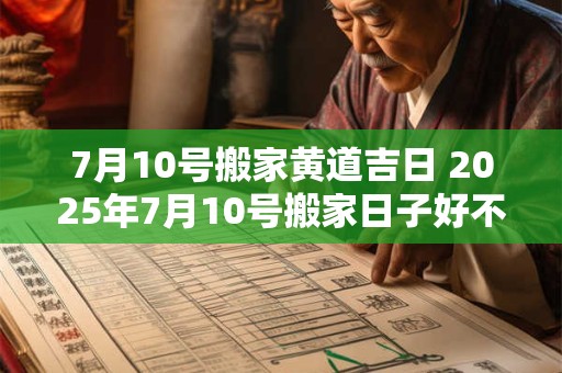 7月10号搬家黄道吉日 2025年7月10号搬家日子好不好