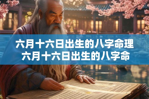 六月十六日出生的八字命理 六月十六日出生的八字命理是什么