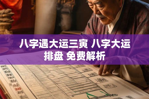 八字遇大运三寅 八字大运排盘 免费解析