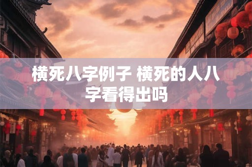 横死八字例子 横死的人八字看得出吗