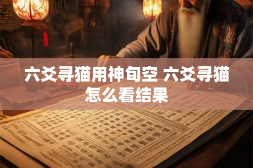 六爻寻猫用神旬空 六爻寻猫怎么看结果