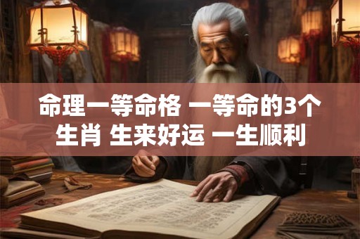 命理一等命格 一等命的3个生肖 生来好运 一生顺利