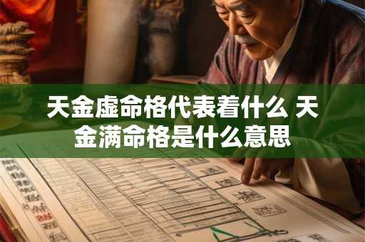 天金虚命格代表着什么 天金满命格是什么意思