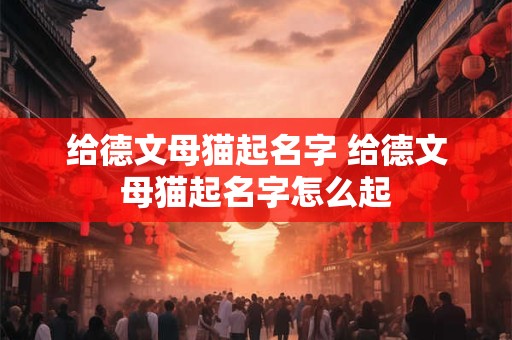 给德文母猫起名字 给德文母猫起名字怎么起