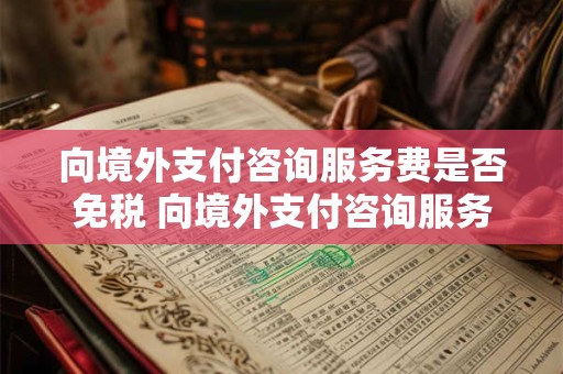 向境外支付咨询服务费是否免税 向境外支付咨询服务费是否免税收入