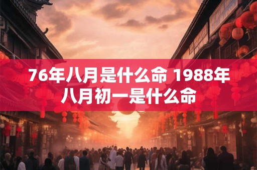 76年八月是什么命 1988年八月初一是什么命