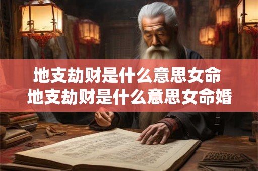 地支劫财是什么意思女命 地支劫财是什么意思女命婚姻