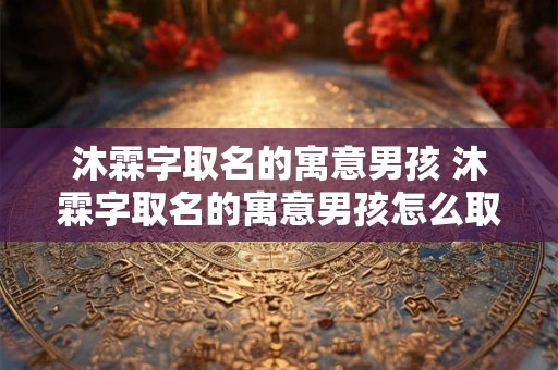 沐霖字取名的寓意男孩 沐霖字取名的寓意男孩怎么取