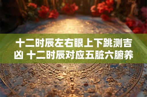 十二时辰左右眼上下跳测吉凶 十二时辰对应五脏六腑养生表