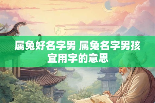 属兔好名字男 属兔名字男孩宜用字的意思