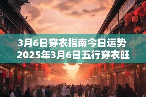 3月6日穿衣指南今日运势 2025年3月6日五行穿衣旺运