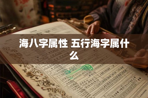 海八字属性 五行海字属什么