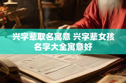 兴字辈取名寓意 兴字辈女孩名字大全寓意好