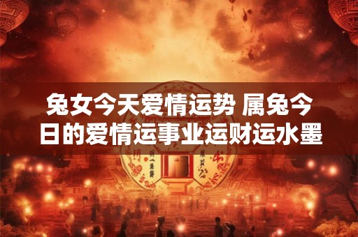 兔女今天爱情运势 属兔今日的爱情运事业运财运水墨先生网