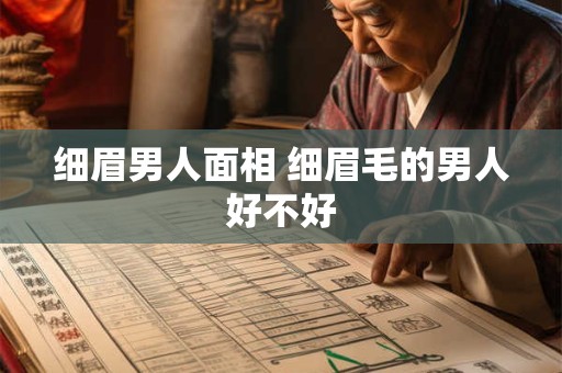 细眉男人面相 细眉毛的男人好不好