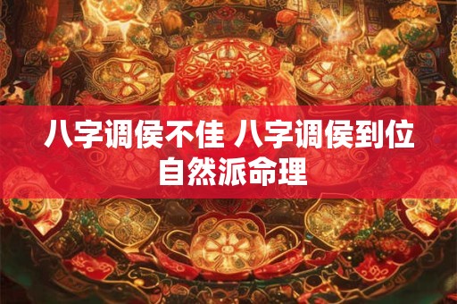 八字调侯不佳 八字调侯到位 自然派命理