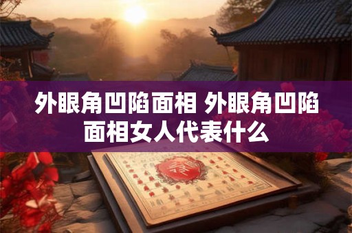 外眼角凹陷面相 外眼角凹陷面相女人代表什么