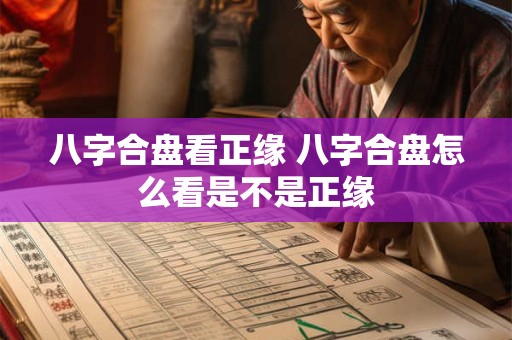 八字合盘看正缘 八字合盘怎么看是不是正缘