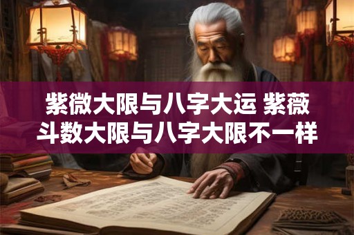 紫微大限与八字大运 紫薇斗数大限与八字大限不一样