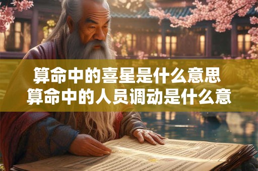 算命中的喜星是什么意思 算命中的人员调动是什么意思