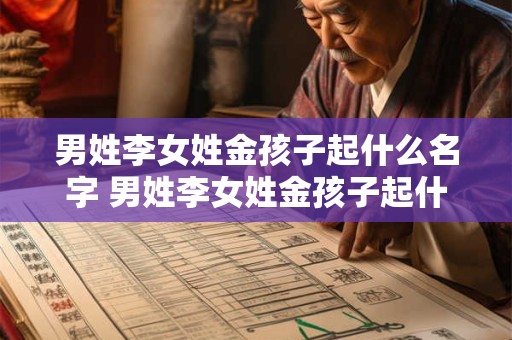 男姓李女姓金孩子起什么名字 男姓李女姓金孩子起什么名字好呢