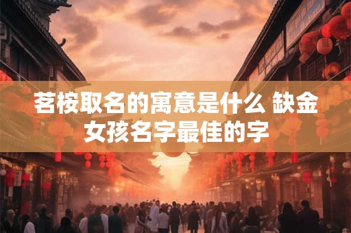 茗桉取名的寓意是什么 缺金女孩名字最佳的字