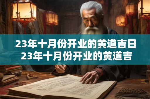 23年十月份开业的黄道吉日 23年十月份开业的黄道吉日是哪几天
