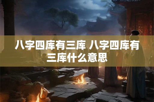 八字四库有三库 八字四库有三库什么意思