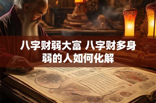 八字财弱大富 八字财多身弱的人如何化解 八字财弱大富 八字财多身弱的人如何化解