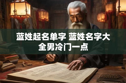 蓝姓起名单字 蓝姓名字大全男冷门一点